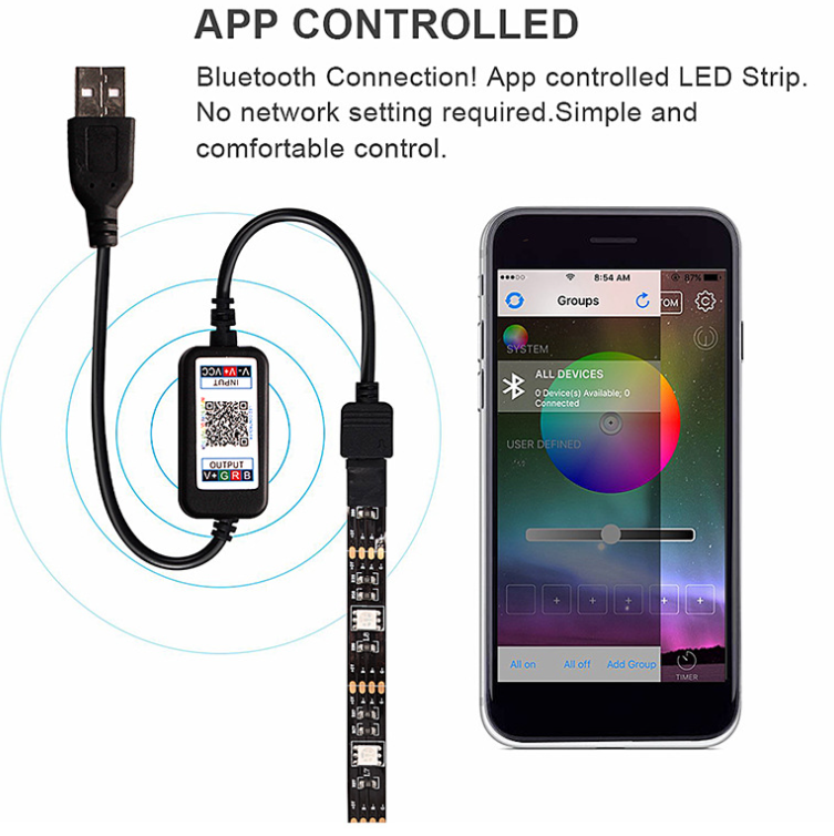 Smart RGB Bluetooth Timer Controller 5V Per Striscia Luminosa 3528 5050 - Foto 11