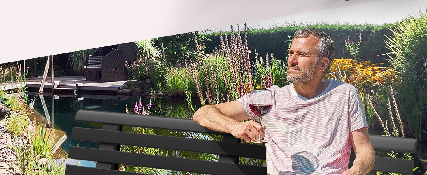 Casaria Banc de Jardin Orchidea anthracite 3 places banc d'extérieur en plastique banquette 145x49x74 cm Jardin terrasse parc - 6