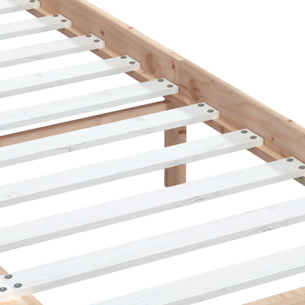 Maison Exclusive - Estrutura de cama casal 135x190 cm madeira maciça - 6