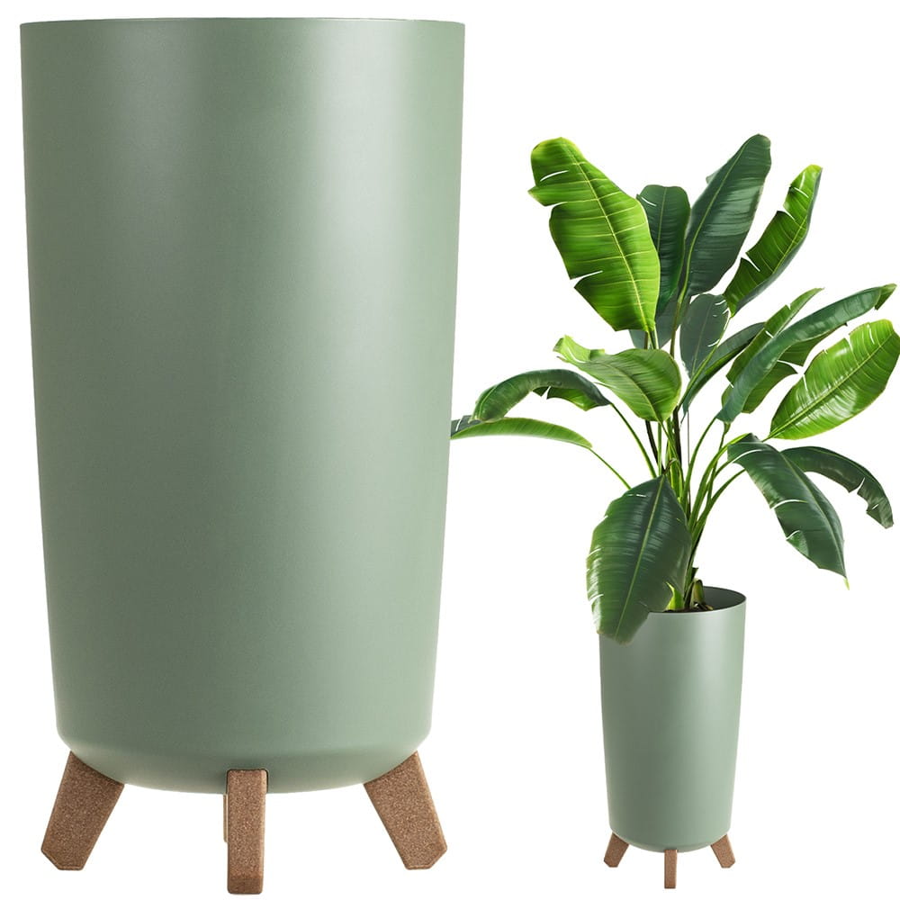 Doniczka Prosperplast GRACIA TUBUS SLIM - ziemisty zielony DGTL200-5615C