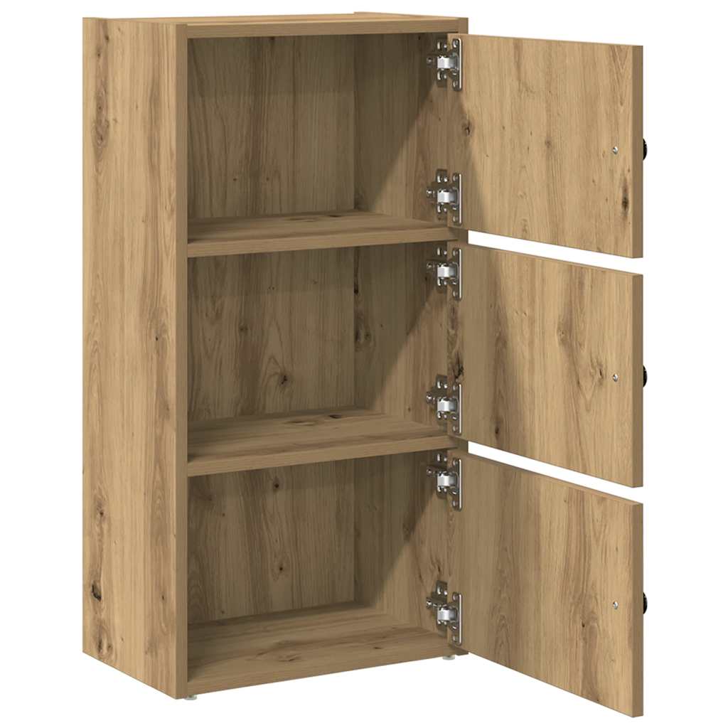 Bibliothèque pour Bureau en Bois Marron H. 77 x l. 40 x P. 24 cm - 5