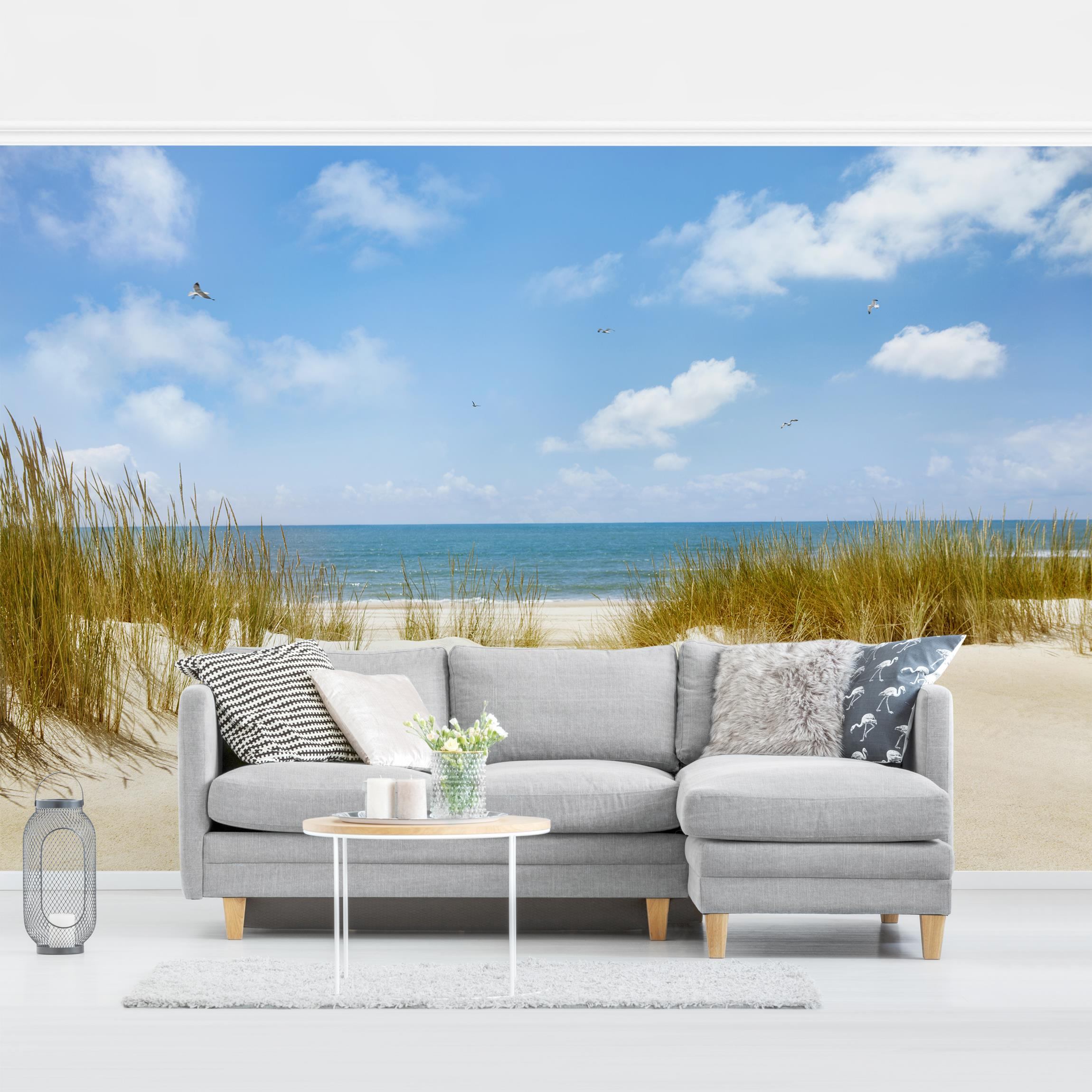 Papel pintado fotomural mar naturaleza playa 115 - salón dormitorio cocina pasillo - tnt 384 x 255 cm premium