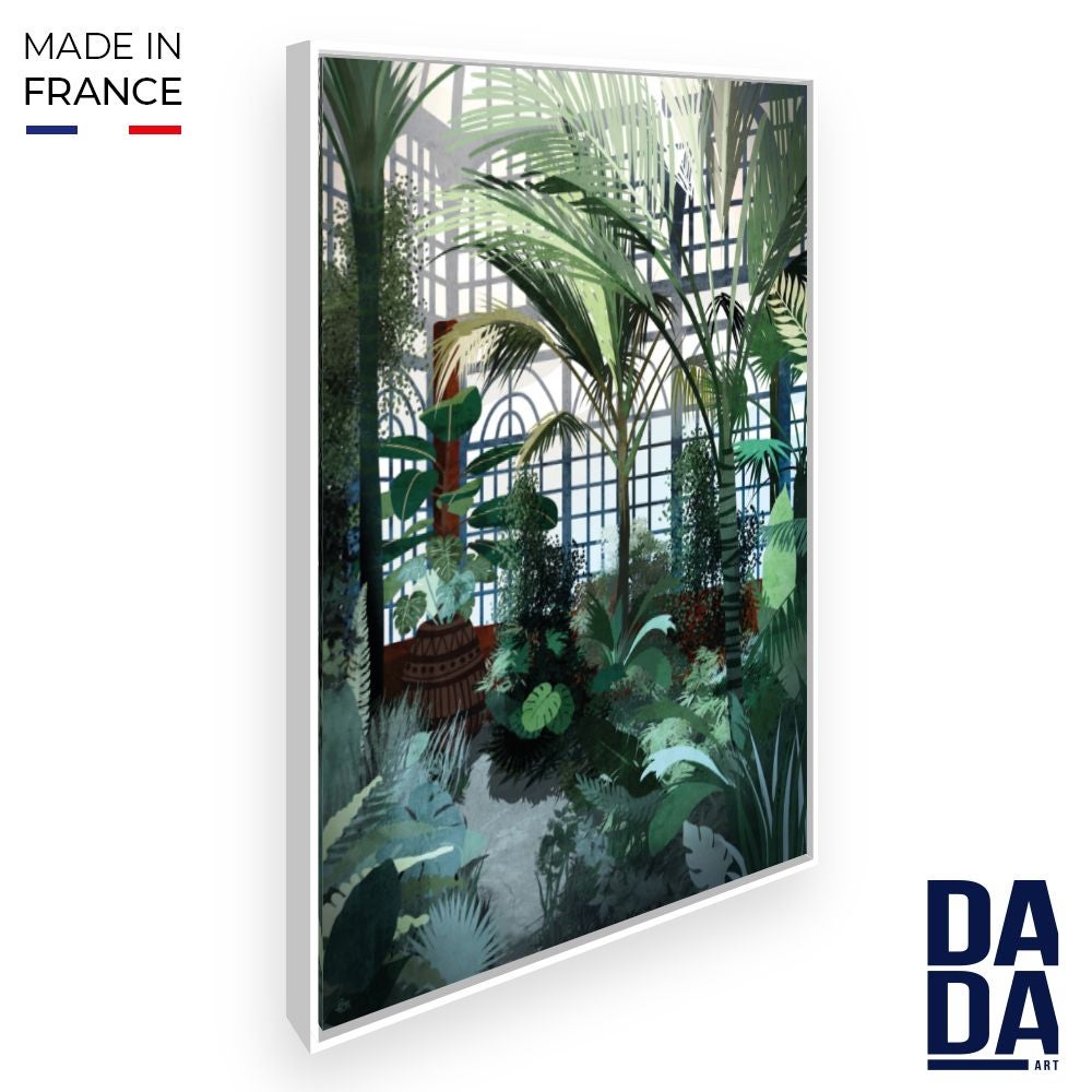 Tableau Mural Toile 50x70cm Motif Floral Bleu Et Blanc - Impression 3D Haute Définition, Sans Cadre, Déco Salon Ou Chambre - 7
