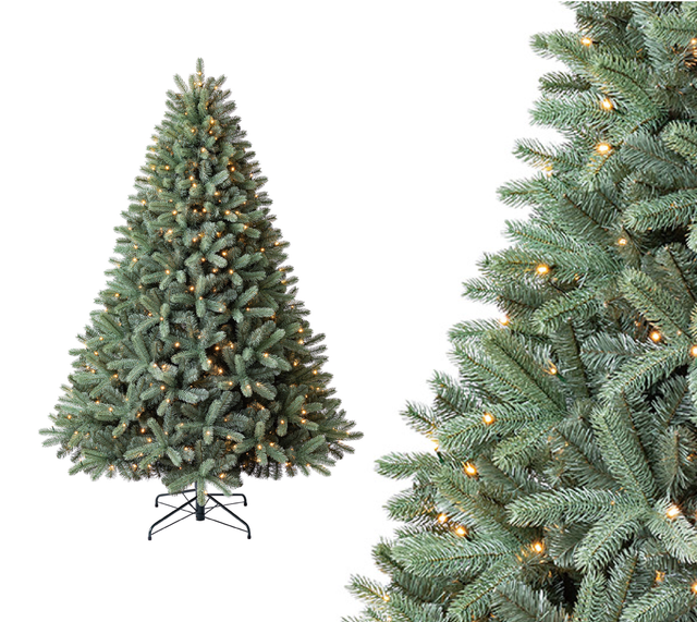 Evergreen Sapin de Noël artificiel Vermont épicéa | LED incluses | Vert | 210 cm