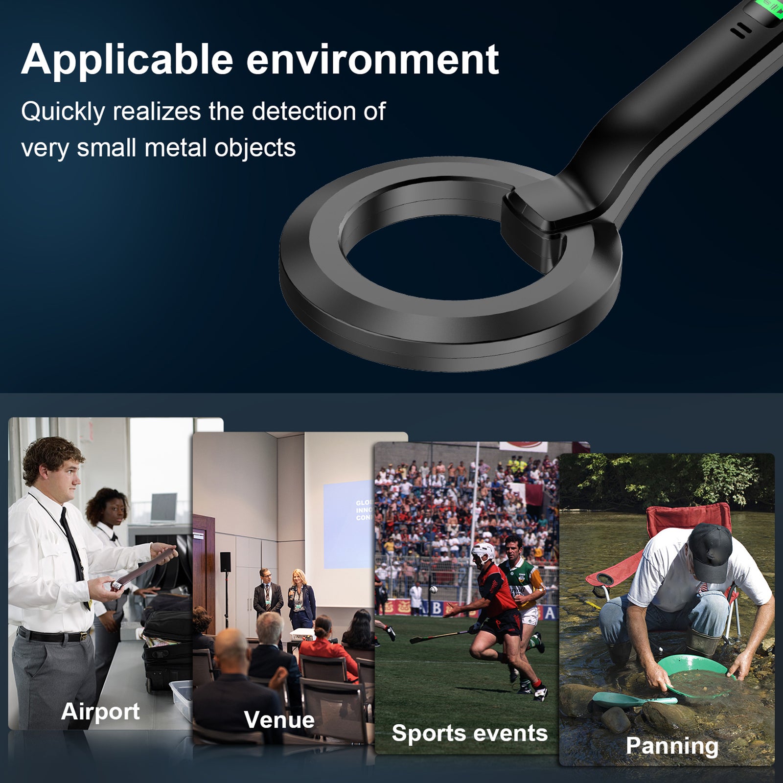 Metal detector portatile impermeabile IP66, posizionatore preciso a mani libere, per uso terrestre e subacqueo, per una versatile caccia al tesoro - 6