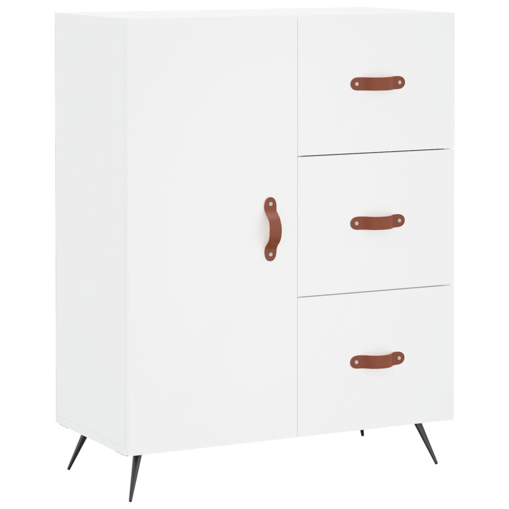 Buffet haut Blanc 69,5x34x180 Bois d'ingénierie - 7