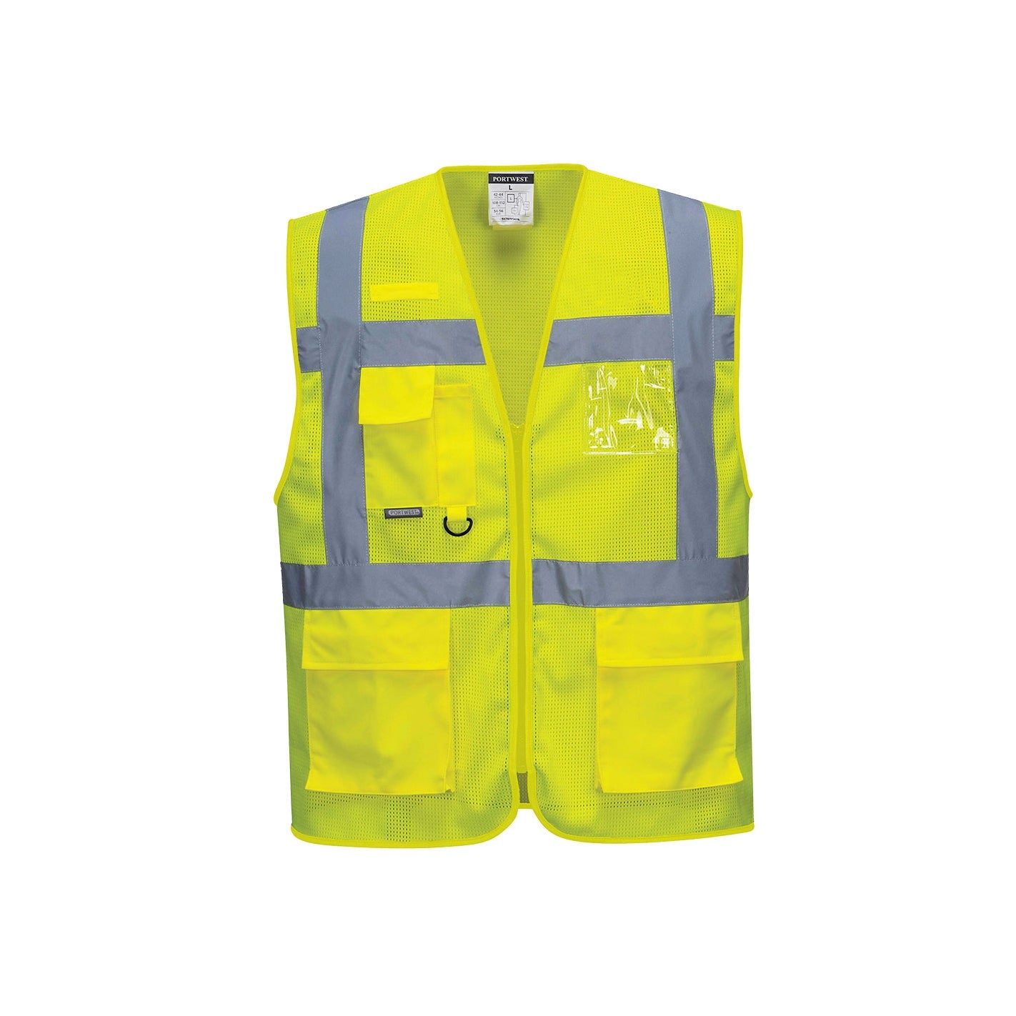 Gilet haute visibilité zippé respirant Portwest Meshair Athène Jaune XL - 4