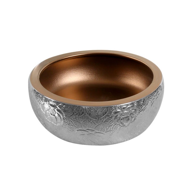 Umywalka navblatowa KR-124 srebro + złoty mat KERRA