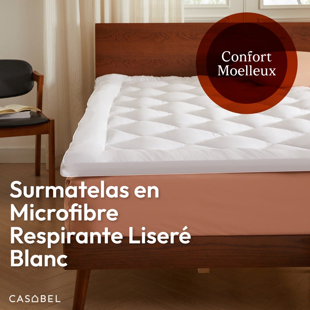 CASABEL Surmatelas Douceur 140 x 200 cm en Microfibre - 2
