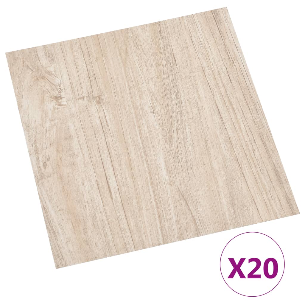 20 piezas lamas de suelo autoadhesivas | tarimas de suelo | tarimas autoadhesivas pvc 1,86 m² marrón claro cfw50961