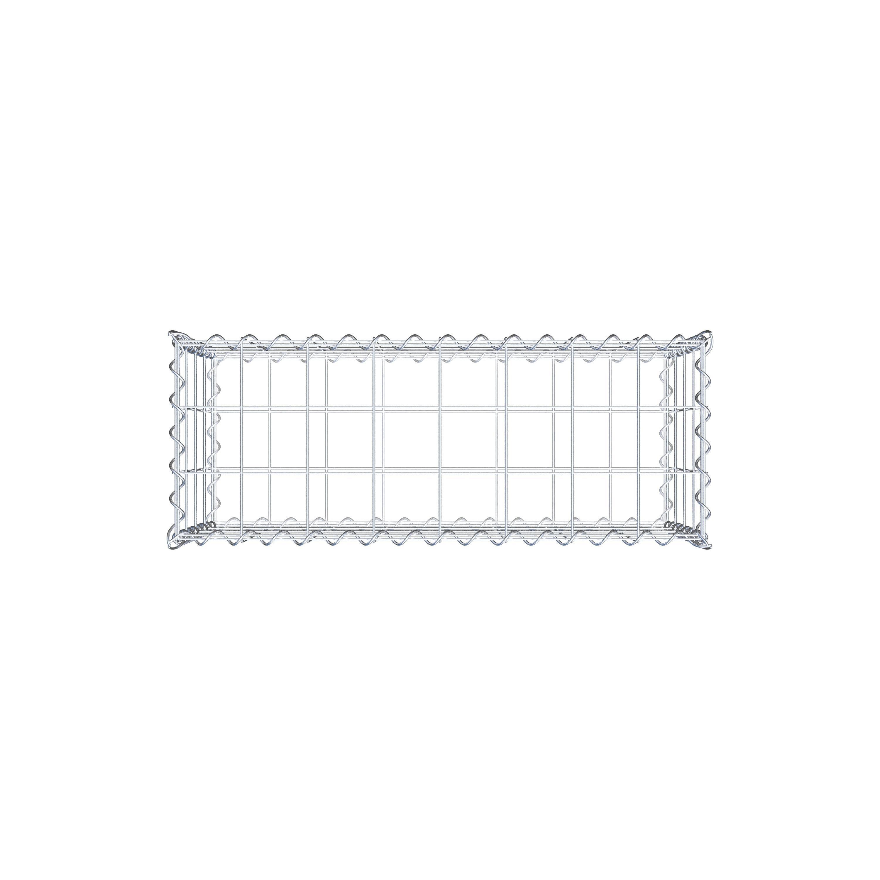 Gavión de acero galvanizado 80x40x30cm (LxAxP), malla 10 x 10cm, Espiral, jaula metálica para muro o jardín - 6