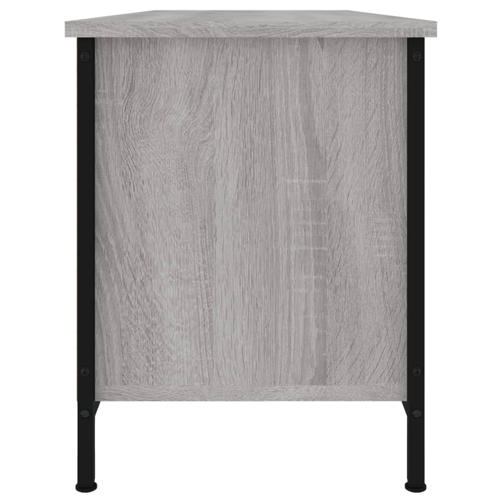 Meuble TV sonoma gris 102x35x45 cm bois d'ingénierie - 6