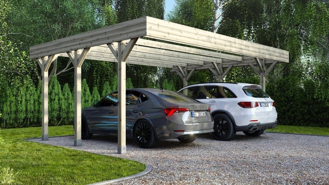 Carport, abri de voiture 6.06x5.03 m - 30.48 m2 - CAR5 - ALTANKA