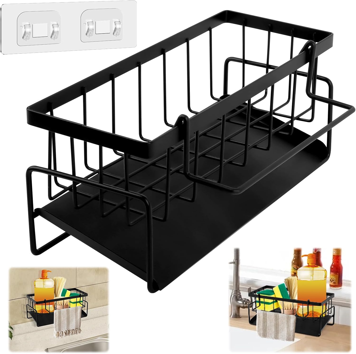 Przechowywanie i Organizacja w Kuchni, Organizacja Kuchni, Organizer do Zlewu z Haczykiem do Zlewów Łazienkowych i Kuchennych