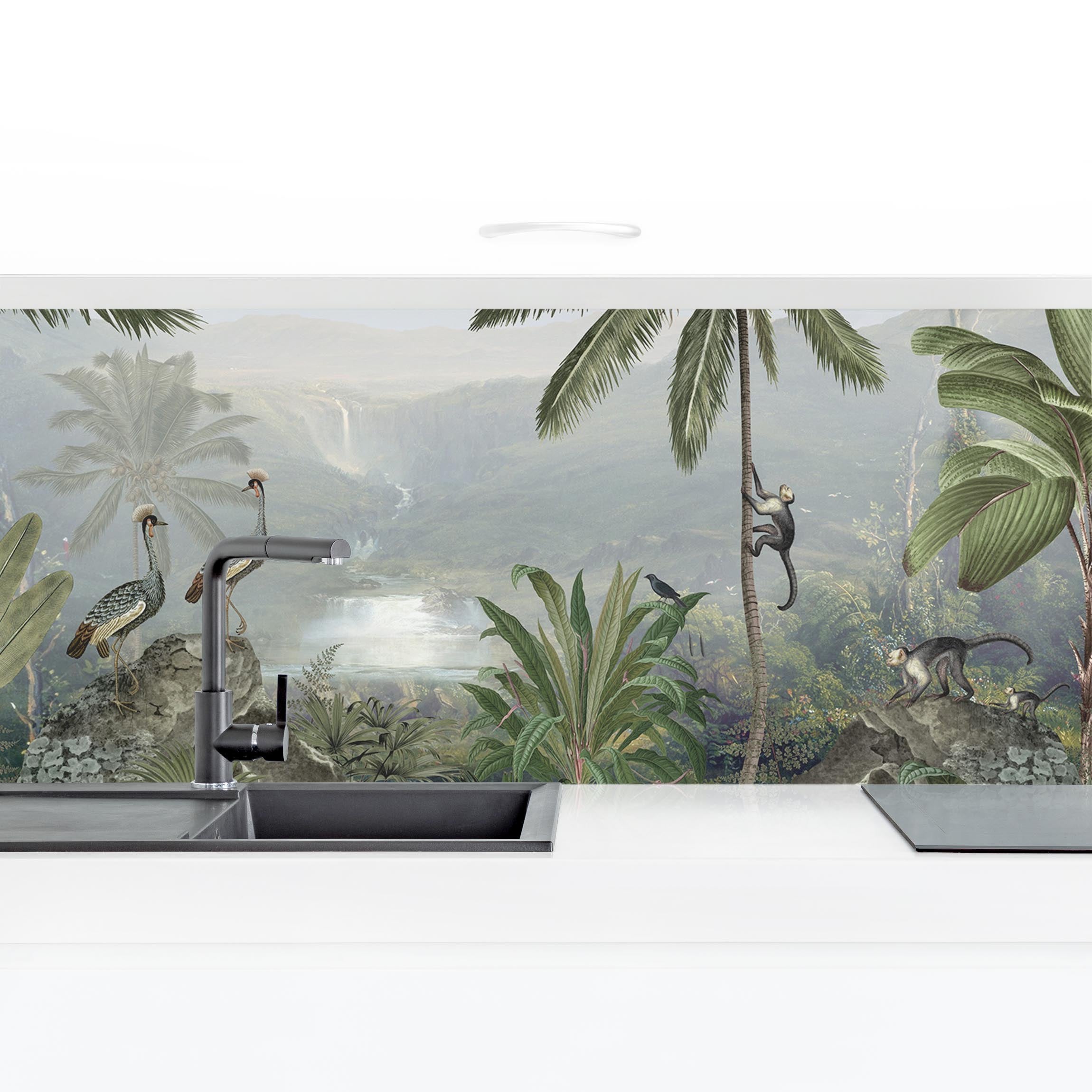 Salpicadero cocina adhesivo - vast view into the depths of the jungle 210 x 60 cm