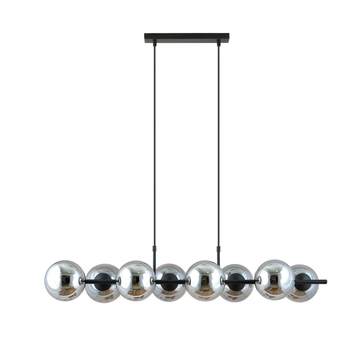Lampa wisząca Rory czarno-grafitowa 8xE14x10W wym: 110 x 115 x 30 cm metal Emibig