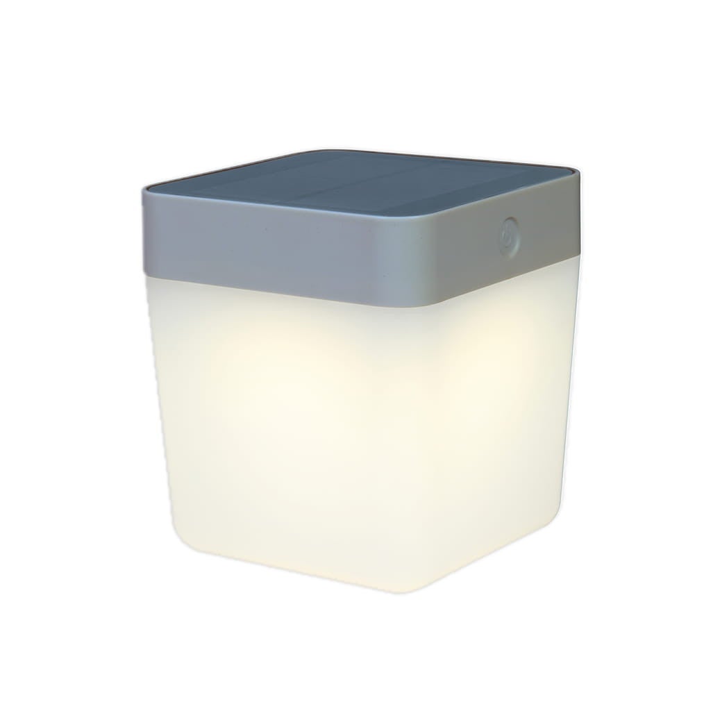 Lampa zewnętrzna przenośna TABLE CUBE - SOLAR szary Lutec 6908001337