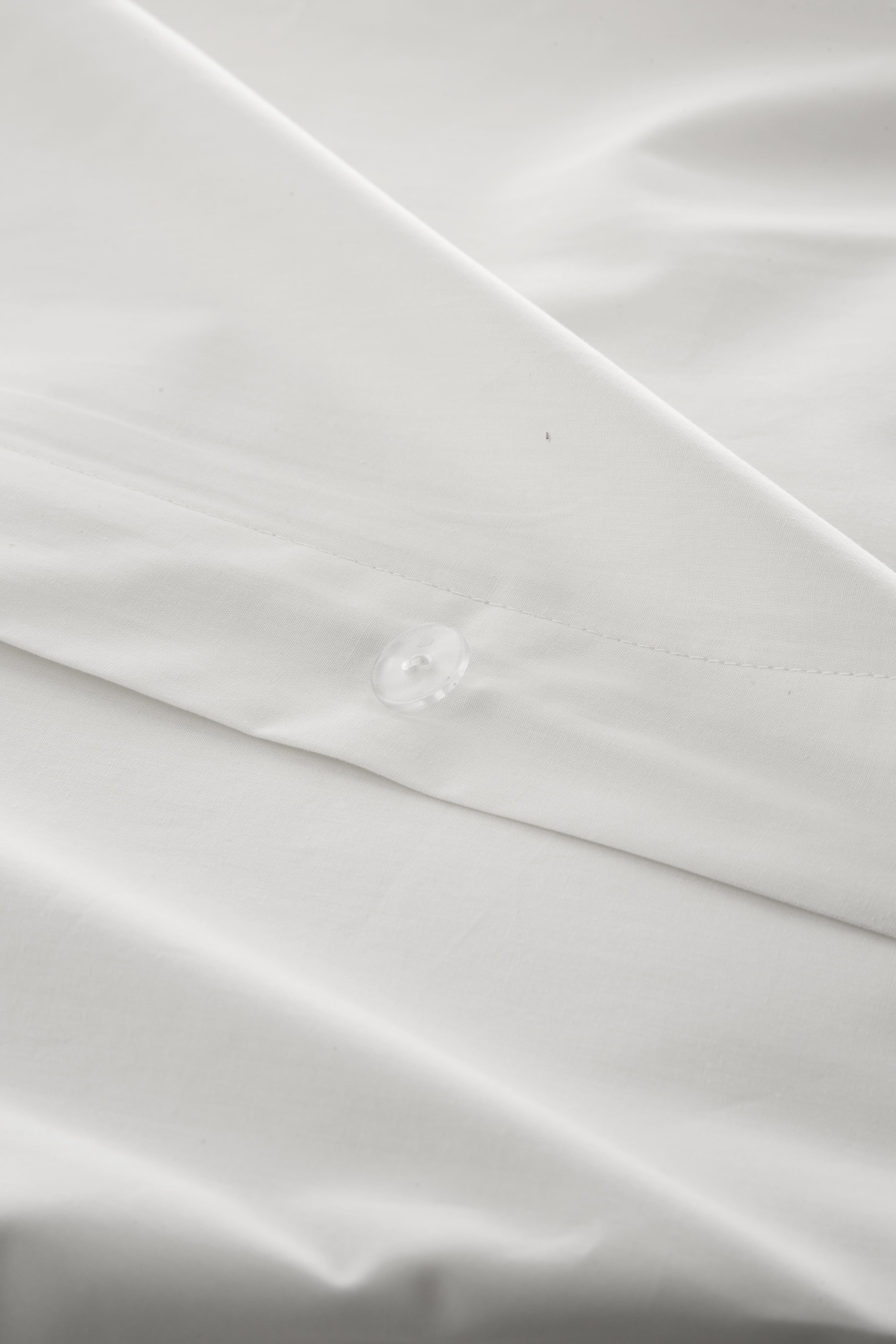 Copripiumino Liso Bianco letto 180 cm - 260x240 cm, cotone 200 fili - 5