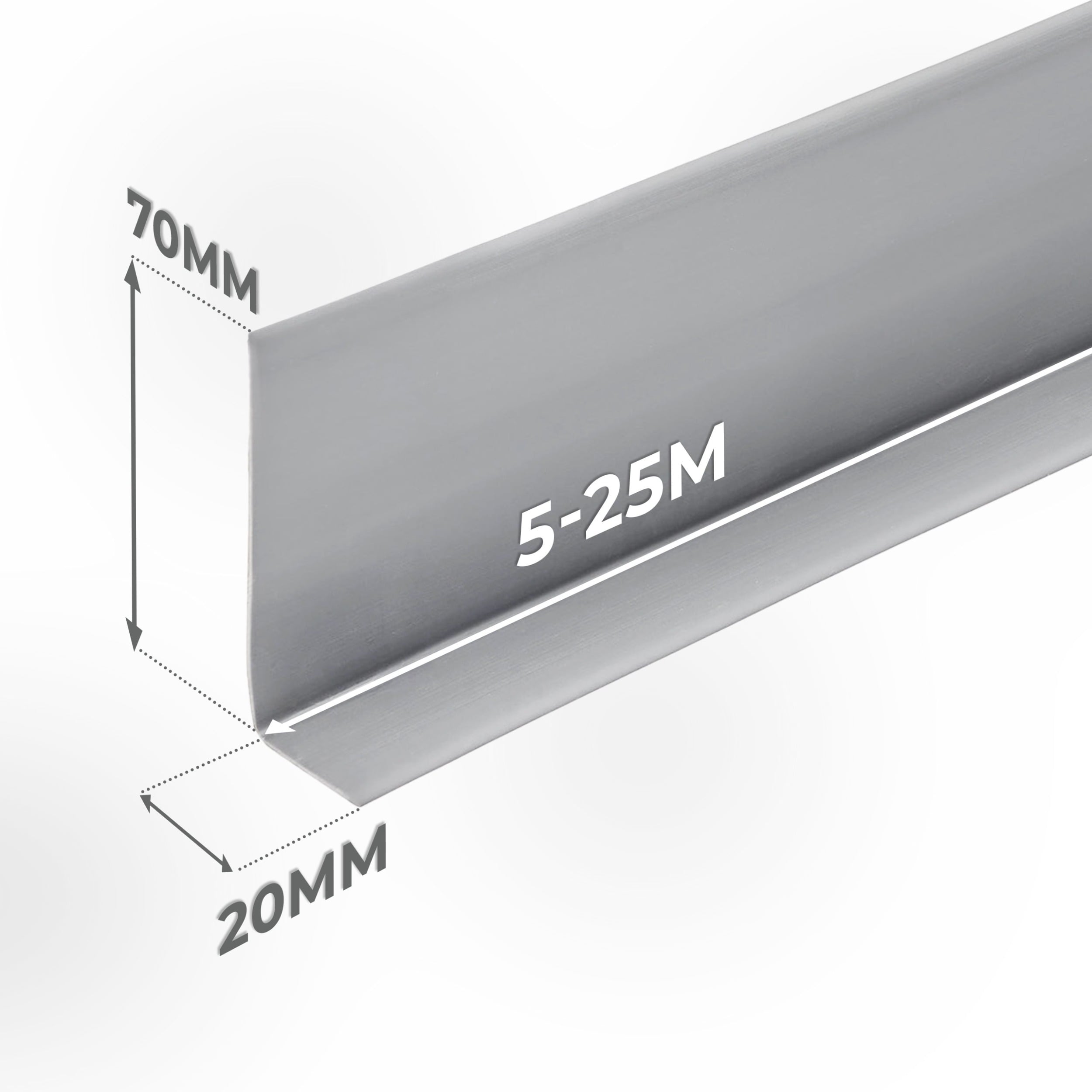 Listwa przypodłogowa samoprzylepna 70x20 mm - wykończeniowa, z frezowaniami, elastyczna, dekoracyjna - 20 m, czarny - 2