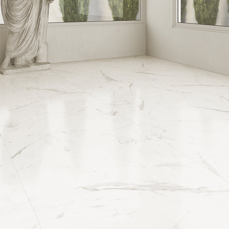 Carrelage Imitation Marbre Calacatta Poli | 100x100 cm - 8