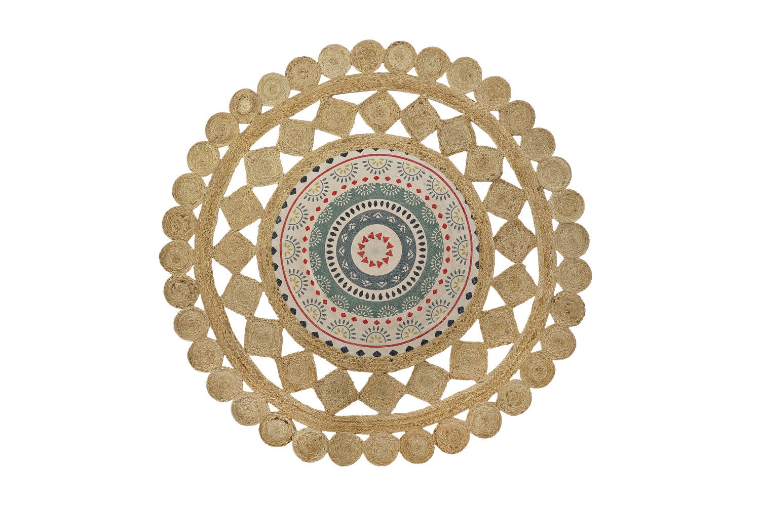 Alfombra yute poliester 120x120x0,75 2000 gsm