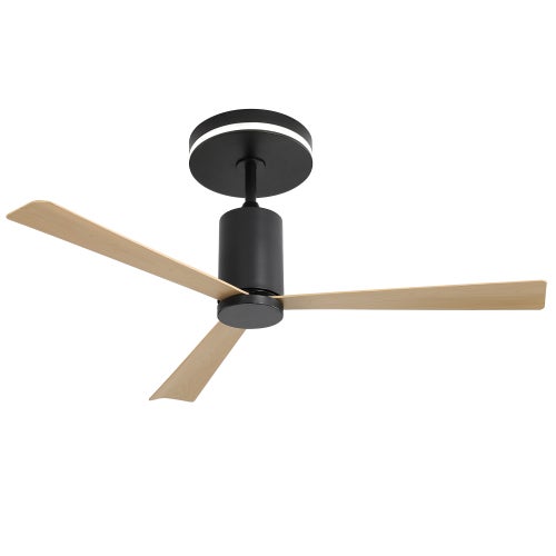 Ventilador de techo moderno de 52 pulgadas con luz led y control remoto, 3 aspas de abs
