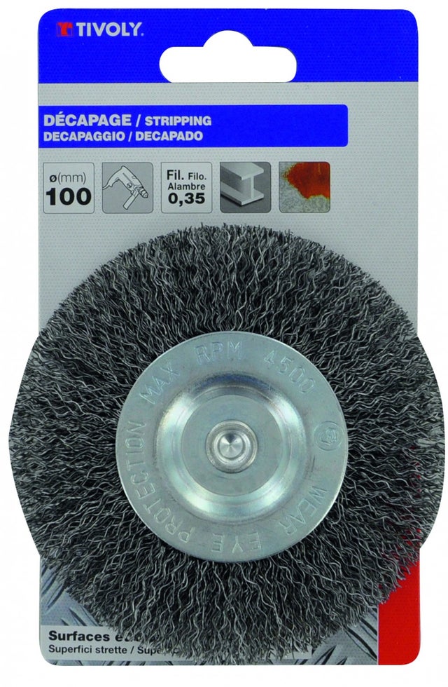 Brosse circulaire perceuse pour métal TIVOLY, Diam.100 mm