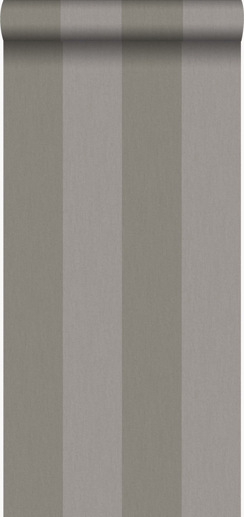 Papel pintado rayas gris pardo - 53 cm x 10,05 m - origin wallcoverings