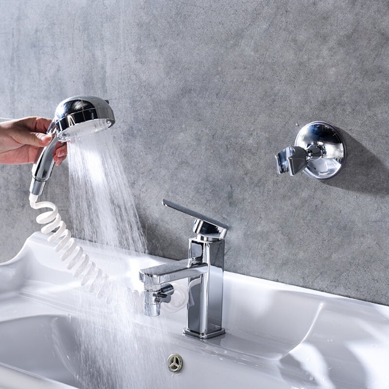 Jednouchwytowa bateria umywalkowa z zewnętrznym przyłączem prysznicowym 16.8cm*6.5cm*10.cm