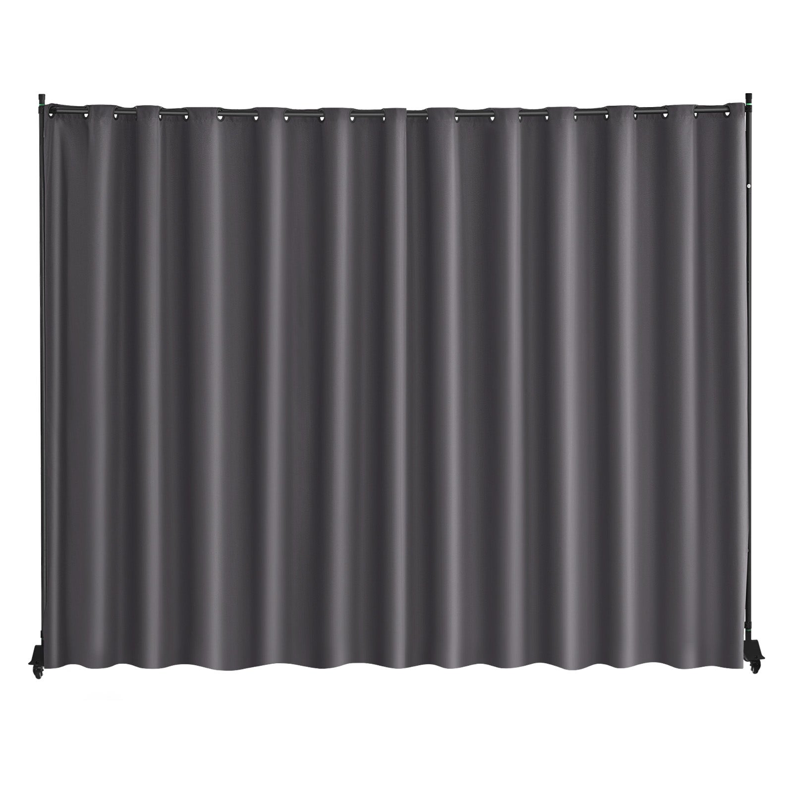 Room Divider Ściana działowa Przenośna rolowana Pojedynczy panel Biurowy Szary VEVOR