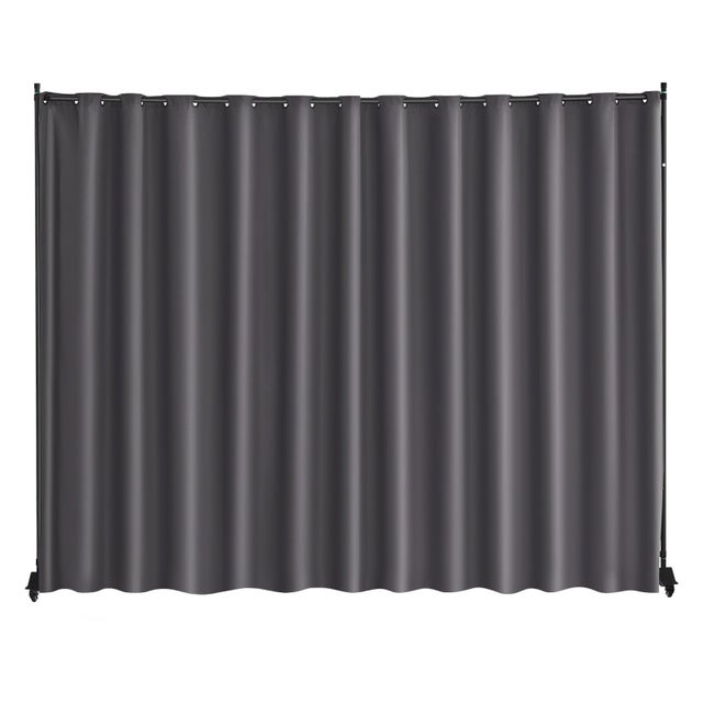Cloison de séparation VEVOR, tissu, 308,5×245,5 cm, paravent autoportant avec roulettes, confidentialité intérieur bureau/chambre/salle à manger, gris