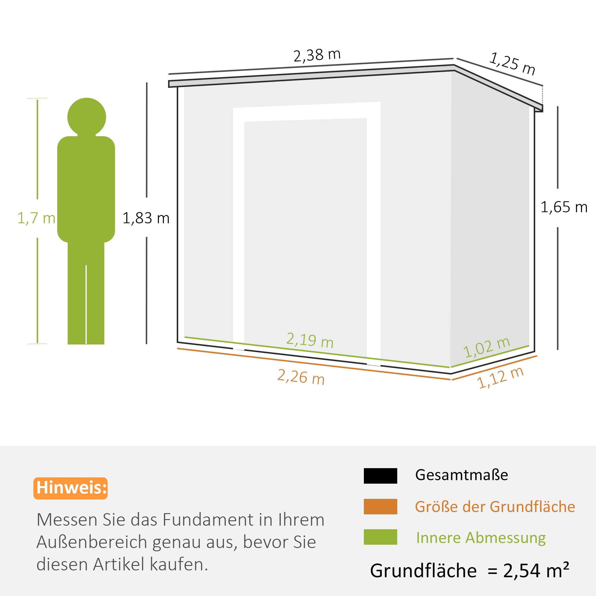 Cabanon jardin 2,4x1,3 m plastique sol fenêtre portes verrouillables jardin terrasse gris - 5