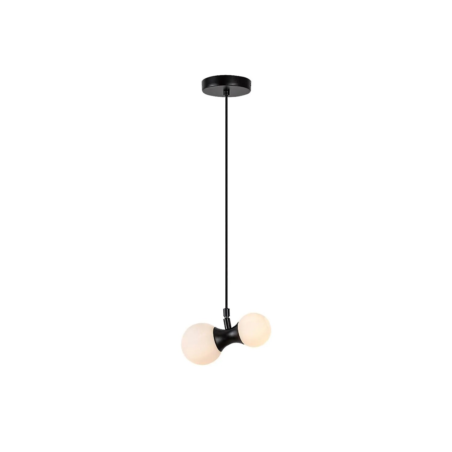 Lampa wisząca LITION czarno-biała 2xG9x28W szkło wym:120x22x10cm IP20 Rabalux