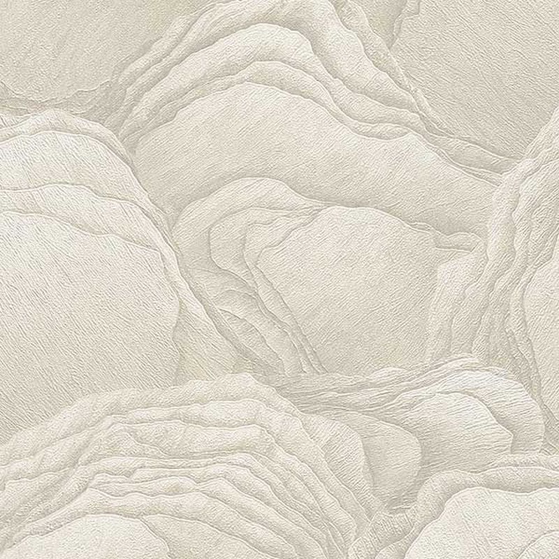 Papel pintado diseño de líneas onduladas en 3d beige - 53 cm x 10.05 m - erismann