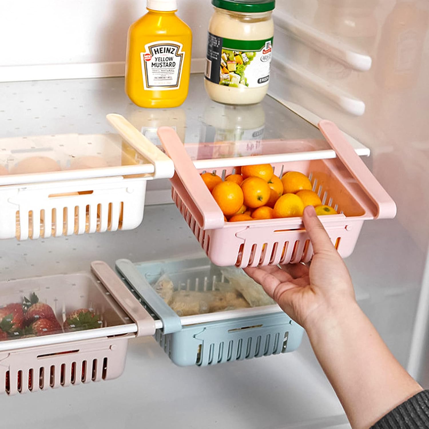 Lot De 2 Organisateurs De Tiroir Pour Frigo - Transparent - Taille Standard