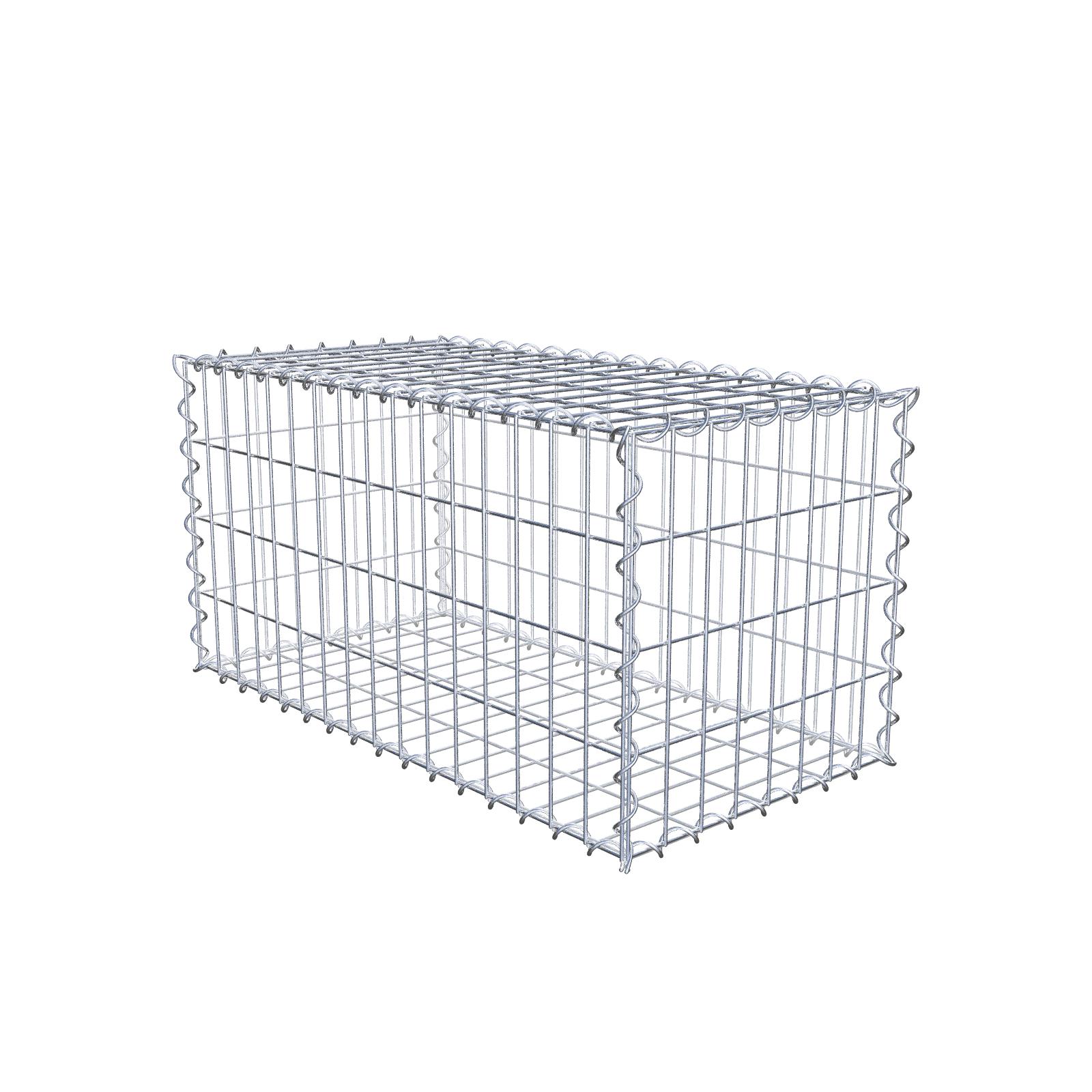 Gabion 80 cm x 40 cm x 40 cm (dł. x wys. x gł.), rozmiar oczek 5 cm x 10 cm, spirala