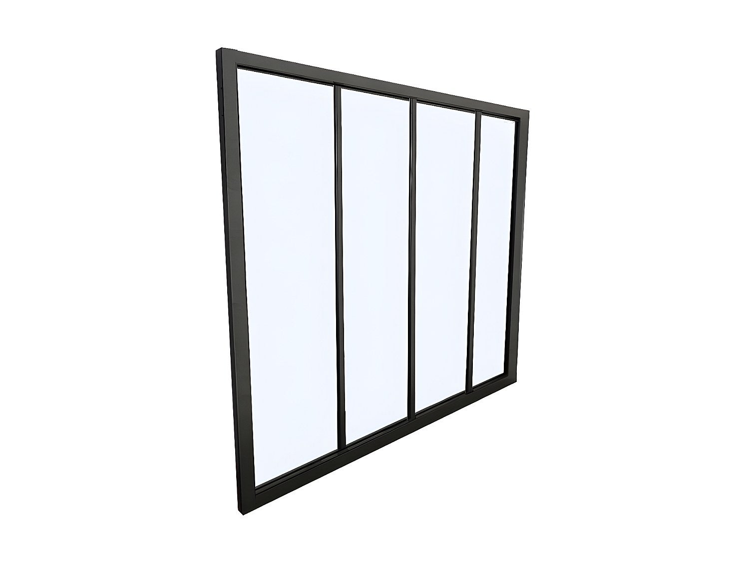 Verrière atelier en aluminium thermolaqué - 120x105 cm - Noir - BAYVIEW - 2