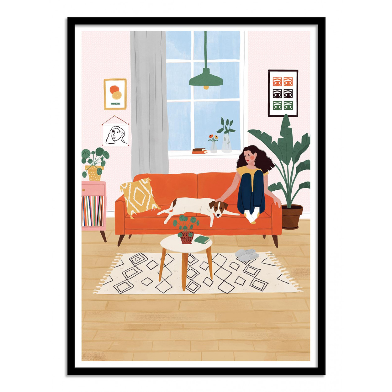 Affiche Murale Motivation Fille Noire - Impression Sur Toile 16x12 Pouces, Décoration Positive Et Colorée