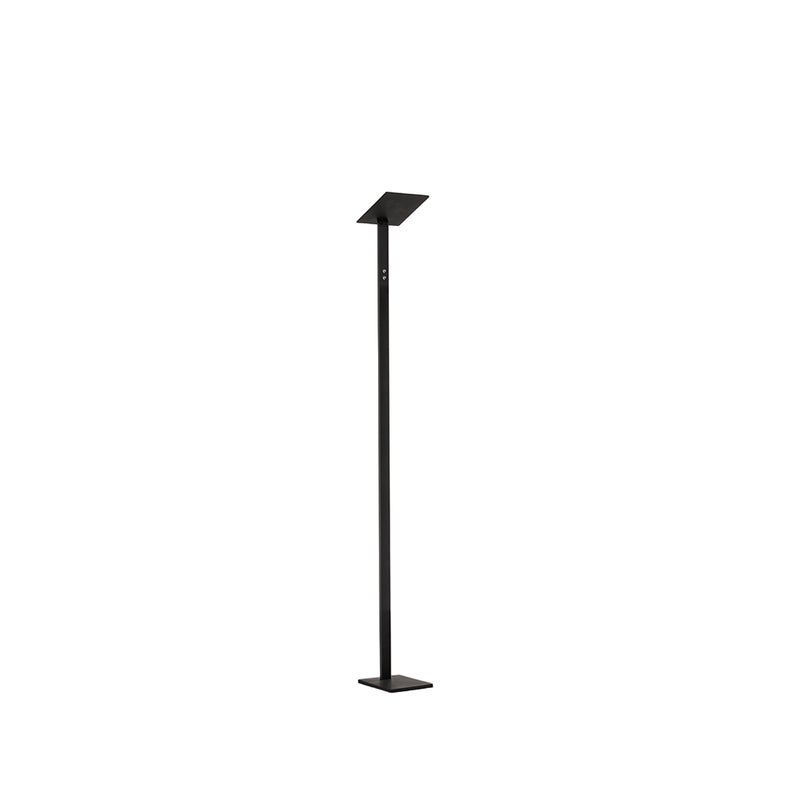 Lampa podłogowa LED QUADRA Black z metalu, wys. 180 cm, Perenz