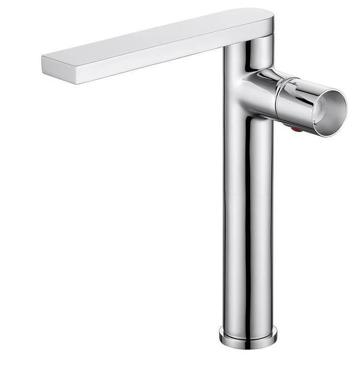 Robinet Lavabo Surélevé HUDOR Collection SCAMANDRE – Laiton Doré Brossé – 1 Trou