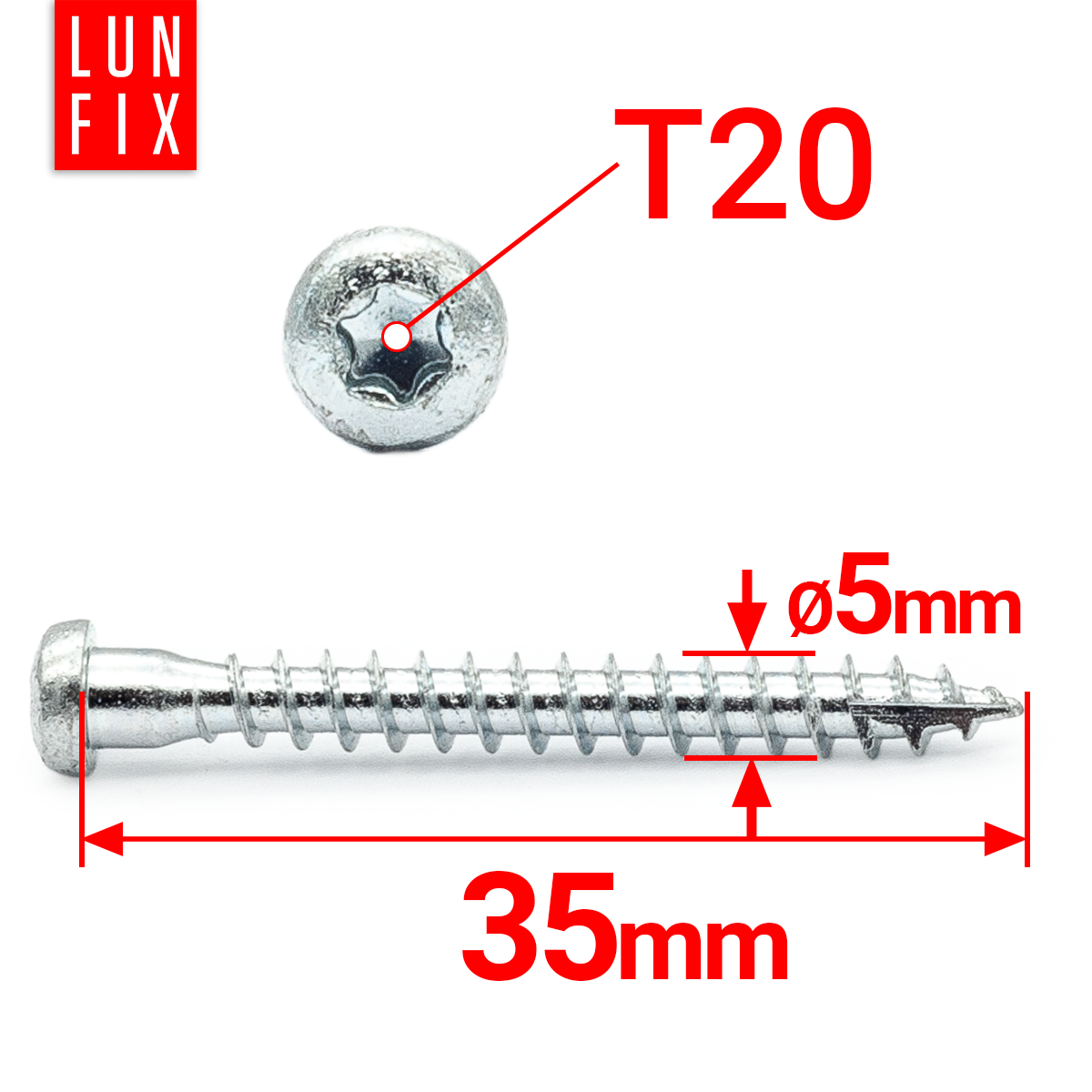 Wkręty do łączników ciesielskich anchor 5x35mm 250szt. - 2