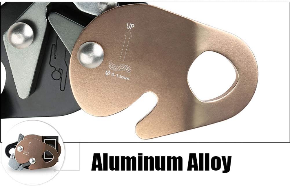 Frein de corde d'escalade Corde de sécurité Dispositif autobloquant 22KN Outdoor Cave Adventure Antichute pour cordes de 8 à 13 mm 1 pc. - 5
