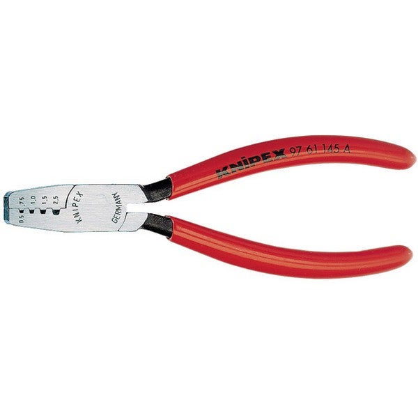 Pinza Crimpatrice Knipex Per Terminali A Bussola - Isolata VDE, 145 Mm, Con 4 Incavi Per Sezioni Da 0,25 A 2,5 Mm² - Foto 5