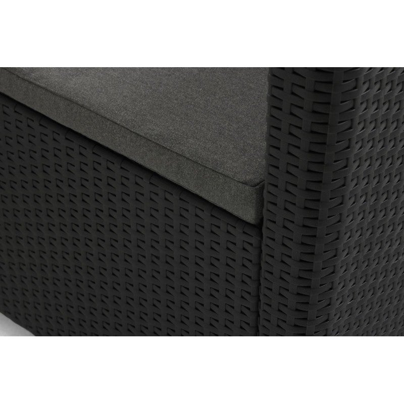 Set da Giardino Divano 2 Poltrone e Tavolino Keter Marie lounge Grafite - 4