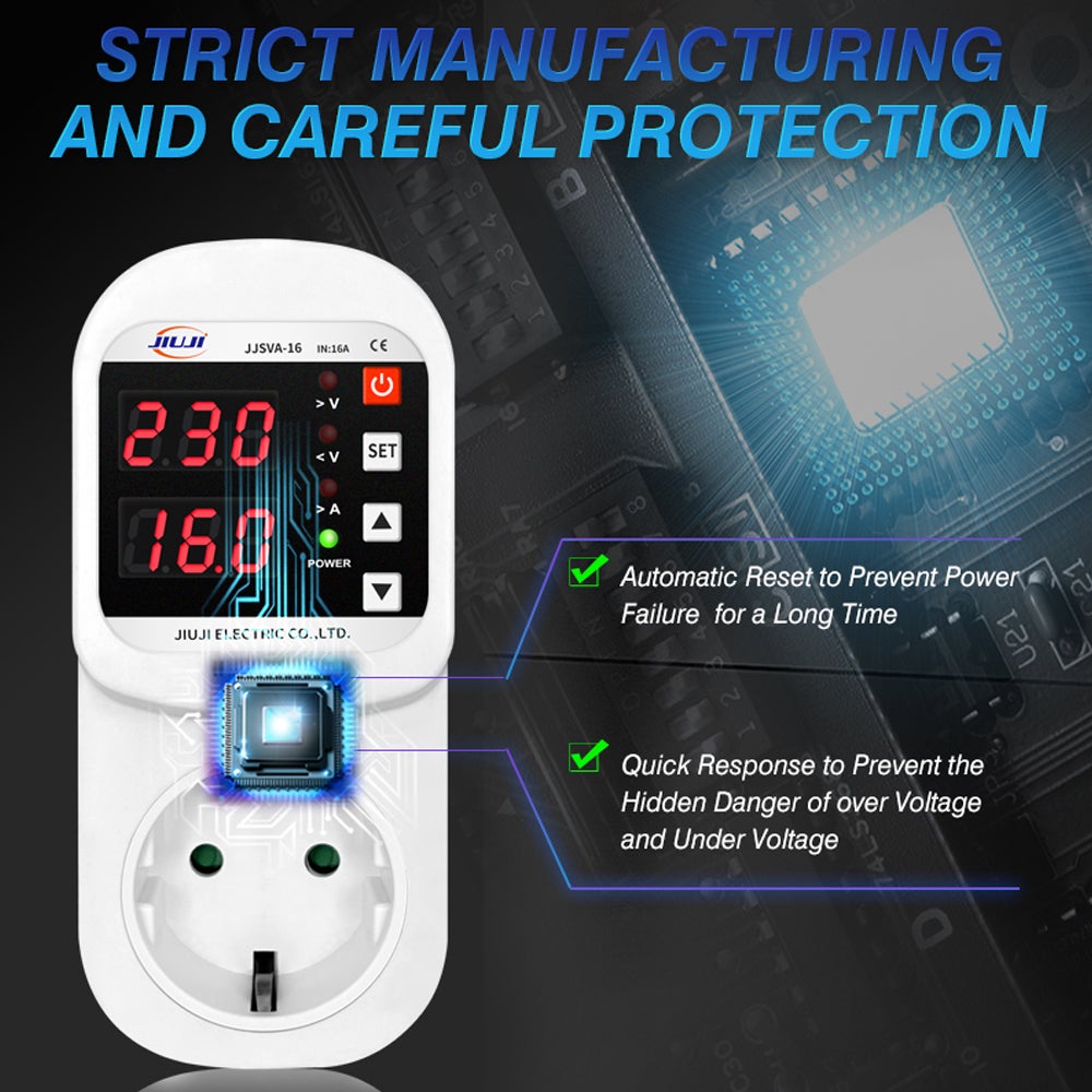 Protezione automatica della tensione e della corrente Display a LED Protezione del frigorifero multifunzionale con funzione di ripristino - 3