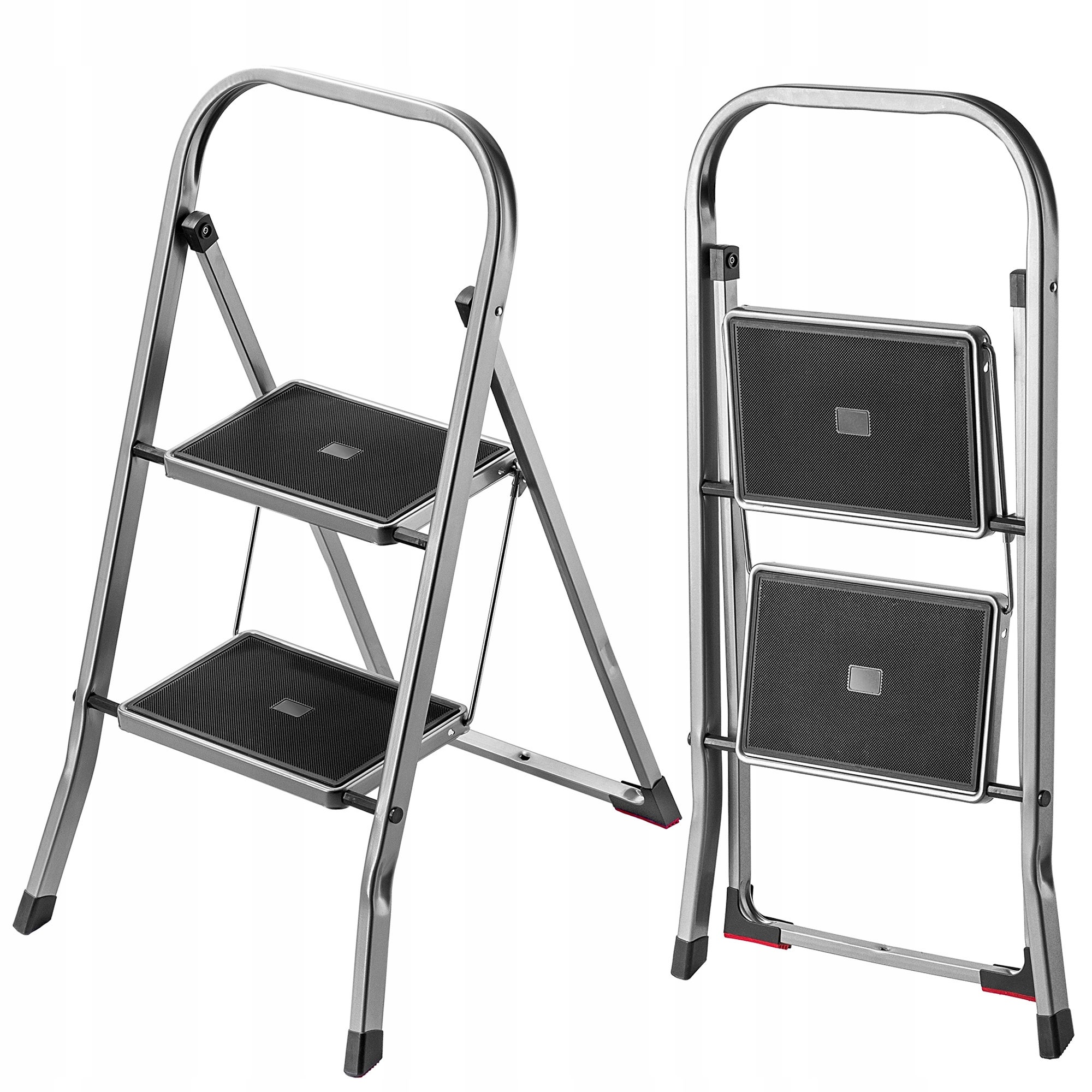 DRABINA DRABINKA 2 STOPNIOWA 150kg SCHODY DOMOWA STALOWA SKŁADANA SOLIDNA