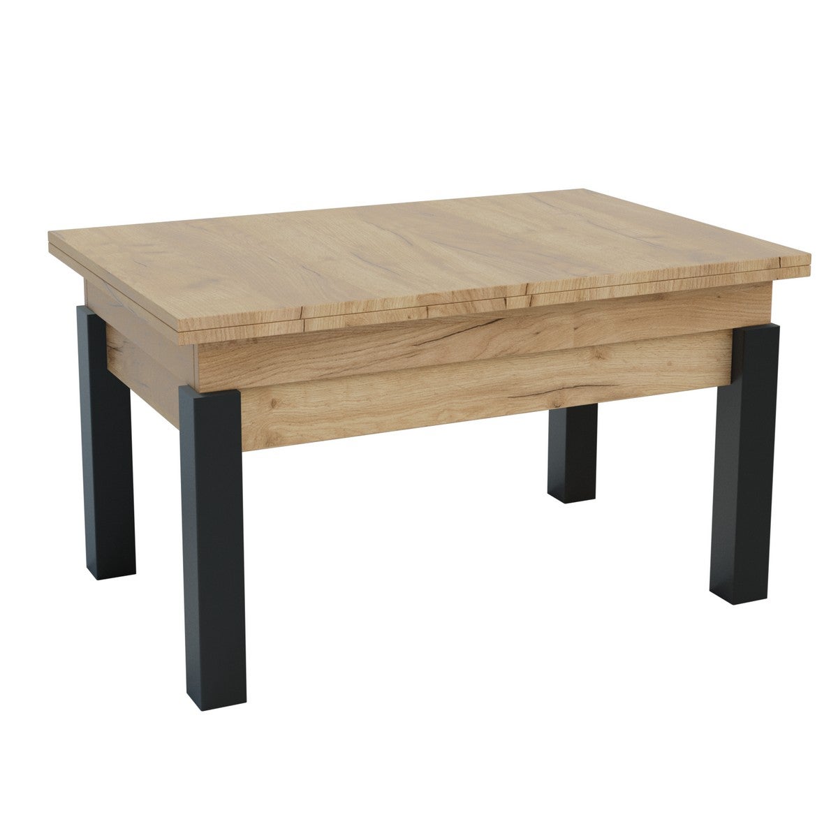 Stolik Kawowy Przekształcalny Słońce, Płyta Wiórowa, Brązowy, Seven Design