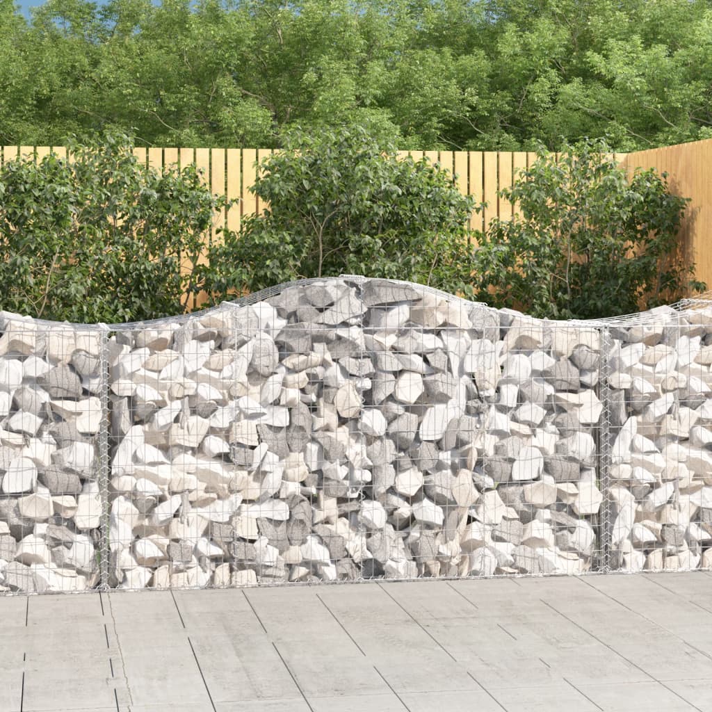 Kosze gabionowe, 14 szt, 200x50x100/120cm, galwanizowane żelazo vidaXL