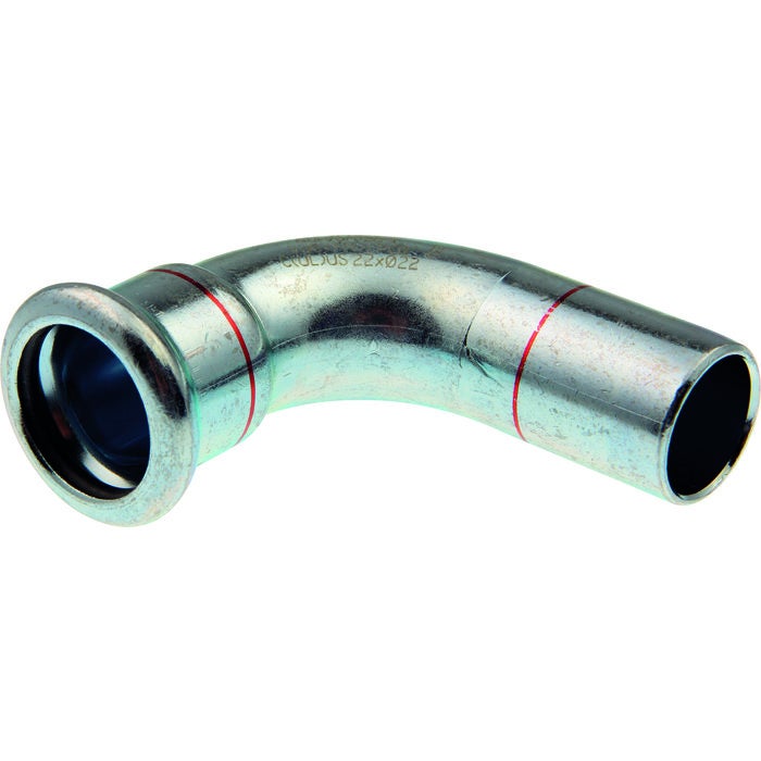 Raccord coudé 90 à sertir Xpress Carbone Aalberts integrated piping systems Ø FM 28 mm