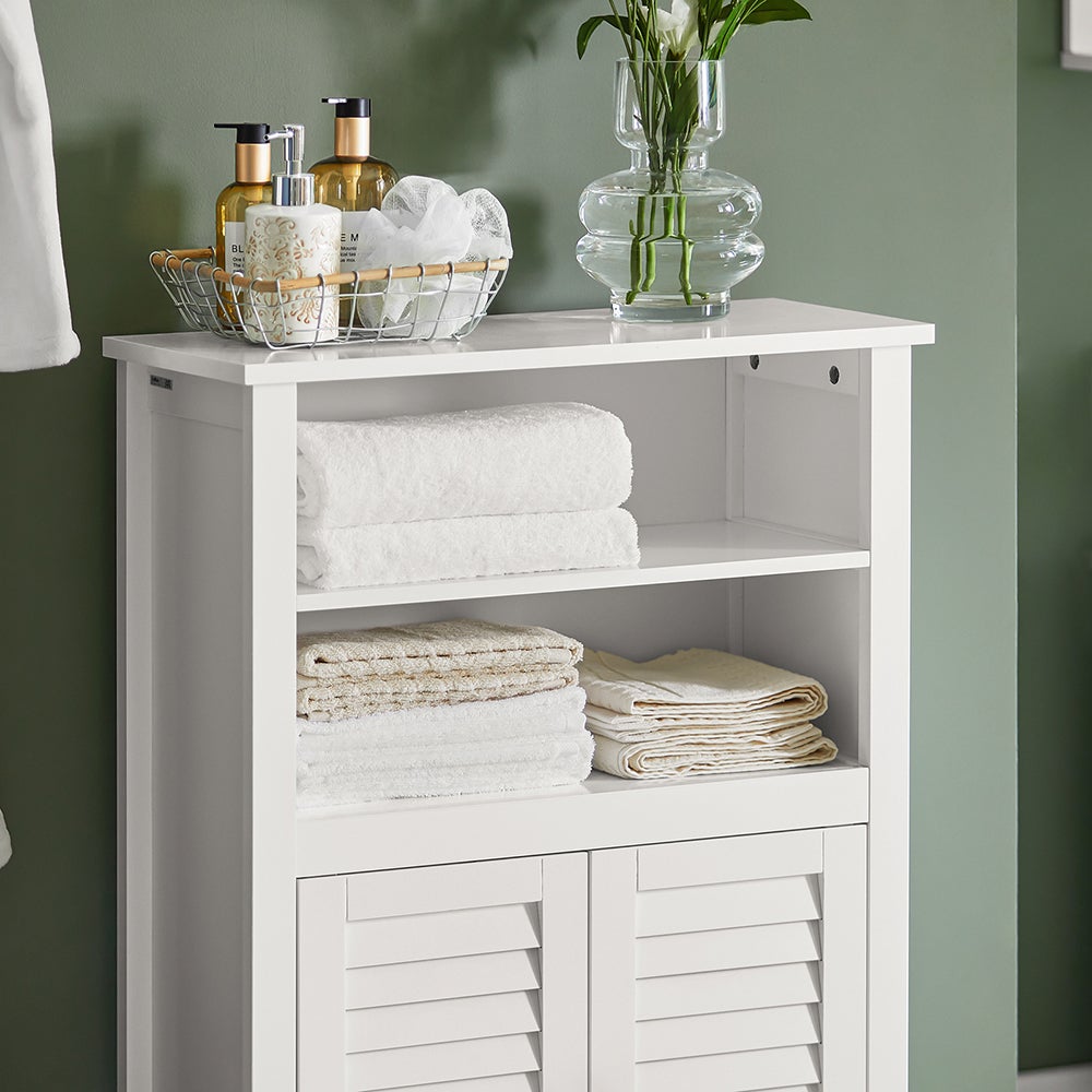 SoBuy BZR13-W Meuble Bas de Salle de Bain Armoire Toilette Armoire Salle de Bain Buffet Commode Armoire de Rangement - 5